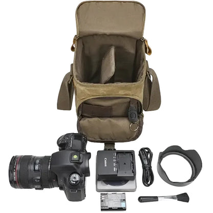 Men's Digital Shoulder Bag, Wear-Resistant Fabric, Multi-Device Camera Bag