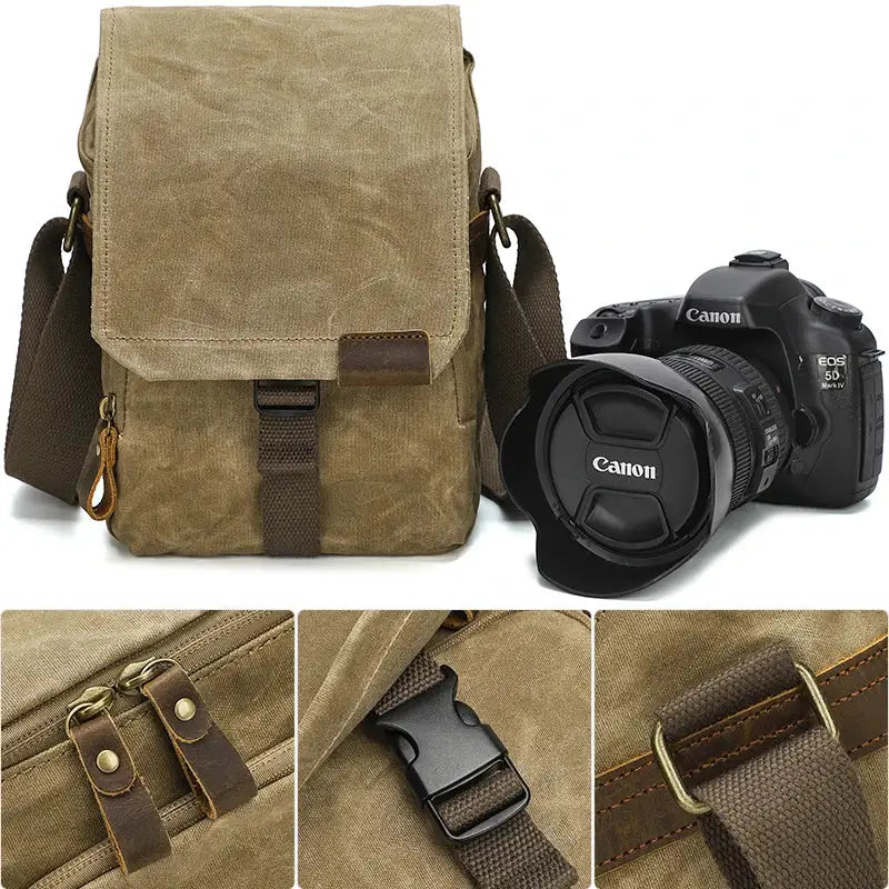 Men's Digital Shoulder Bag, Wear-Resistant Fabric, Multi-Device Camera Bag