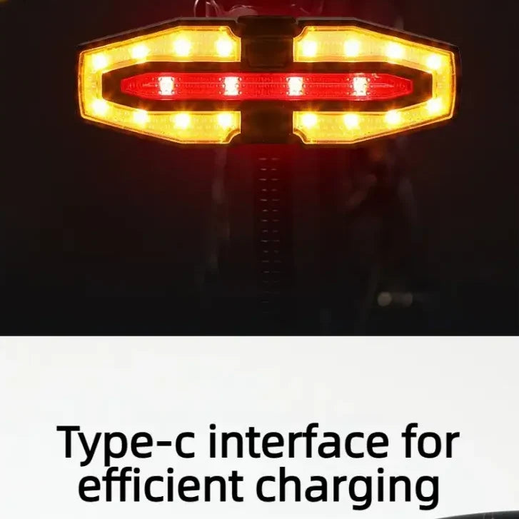 USB Rechargeable 40-LED Bicycle Tail Light with Remote Turn Signals