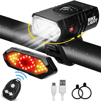 USB Rechargeable 40-LED Bicycle Tail Light with Remote Turn Signals