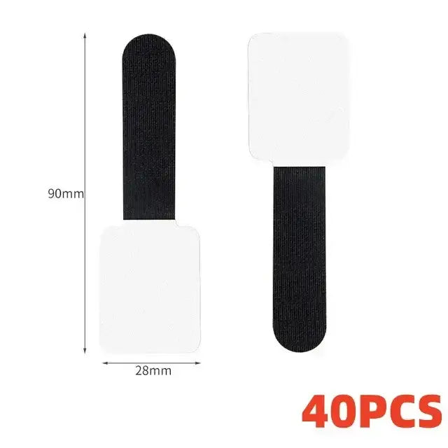 Reusable Cable Ties with Self-Adhesive Power Cord Holder
