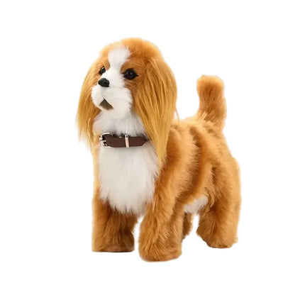 Simulation Electric Plush Dog Toy with Voice Control, Music & Walking Features