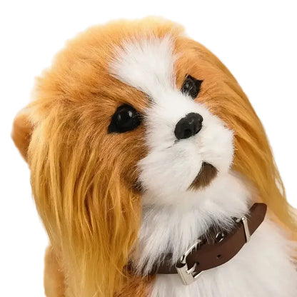 Simulation Electric Plush Dog Toy with Voice Control, Music & Walking Features