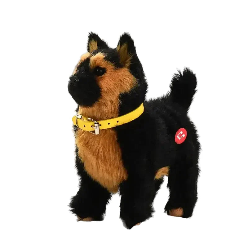 Simulation Electric Plush Dog Toy with Voice Control, Music & Walking Features