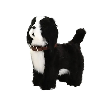 Simulation Electric Plush Dog Toy with Voice Control, Music & Walking Features