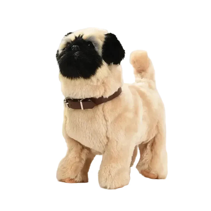 Simulation Electric Plush Dog Toy with Voice Control, Music & Walking Features