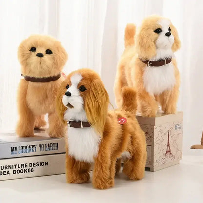 Simulation Electric Plush Dog Toy with Voice Control, Music & Walking Features