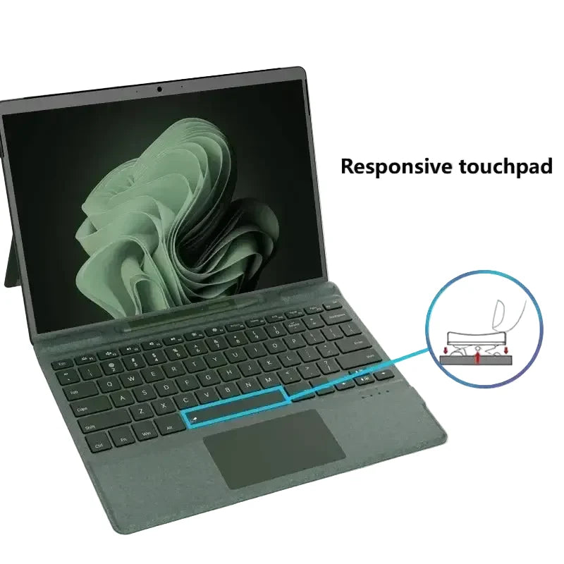 Surface Pro 8/9/X/10/11 Bluetooth Magnetic Keyboard with Touchpad, Pen Slot & 7 Colors available