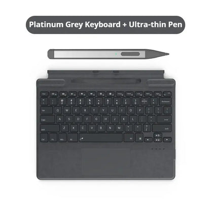 Upgraded Bluetooth Magnetic Keyboard with Touchpad & Pen Slot for Surface Pro 8, 9, 10, 11 & X – 7-Color Backlit
