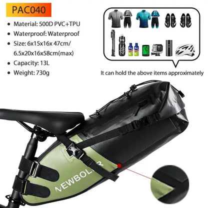 Waterproof Bike packing Bag Set for Long-Distance Cycling