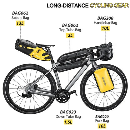 Waterproof Bike packing Bag Set for Long-Distance Cycling