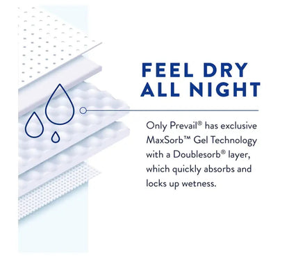 PREVAIL AIR™Overnight Adult Briefs Size 1 / Medium- Pack of 16s (NGX-012)