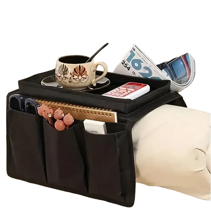 No-Slip Sofa Armrest Organizer with Storage Pockets