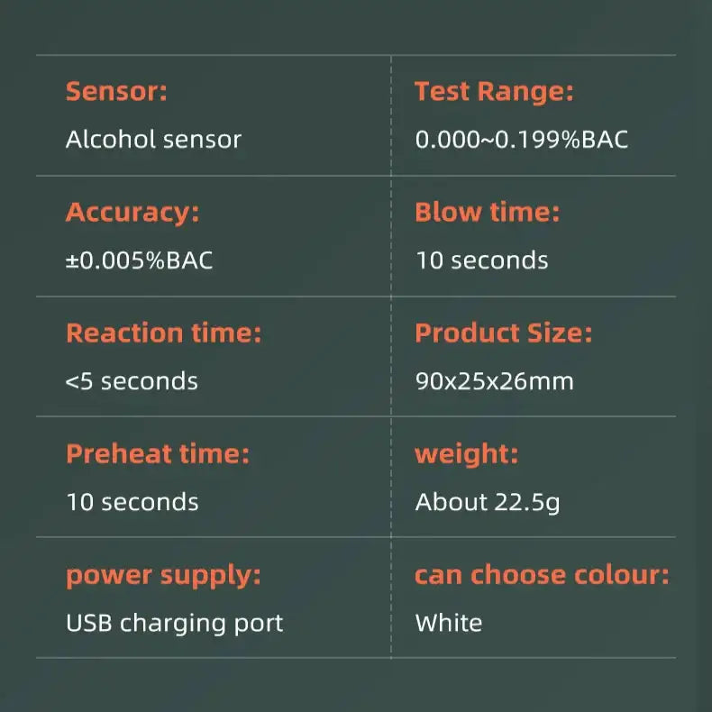 Non-Contact High-Precision Alcohol Tester - Breathalyzer