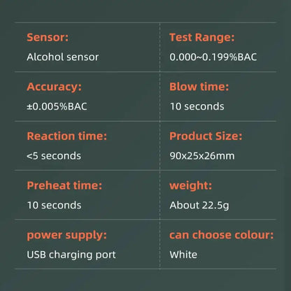 Non-Contact High-Precision Alcohol Tester - Breathalyzer