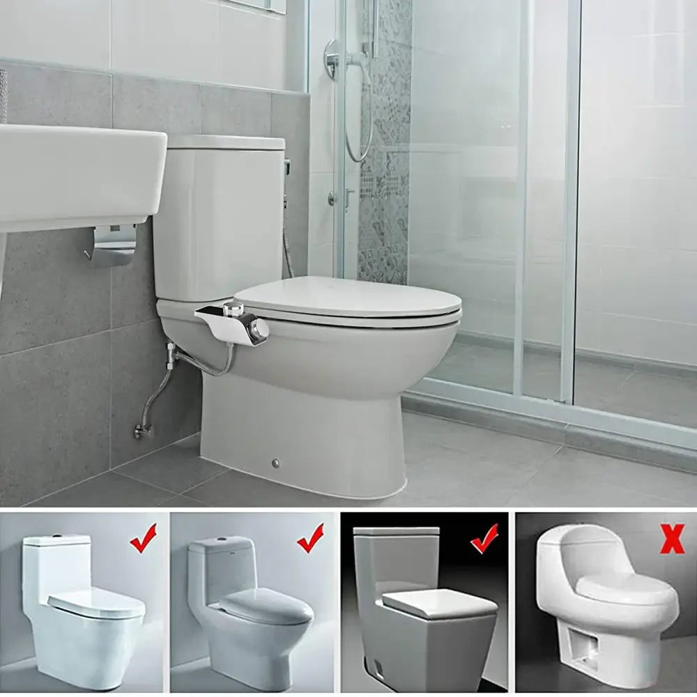 Non-Electric Dual Nozzle Toilet Seat Attachment (different types available)