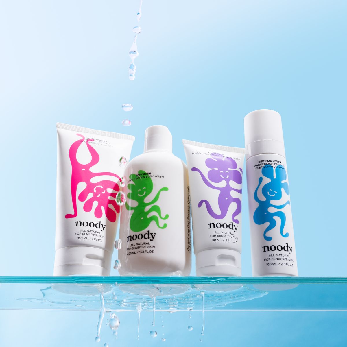 The Noody skincare collection.