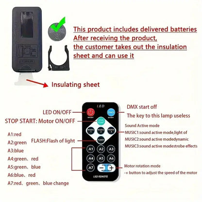 Northern Lights Starry Sky Projector LED Night Light with Remote Control