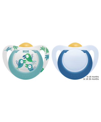 NUK Star Latex Soother - Orthodontic & BPA-Free | 2-Pack