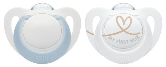 NUK *SILICONE* Star Orthodontic Pacifiers 0-2 Months - Pack of 2