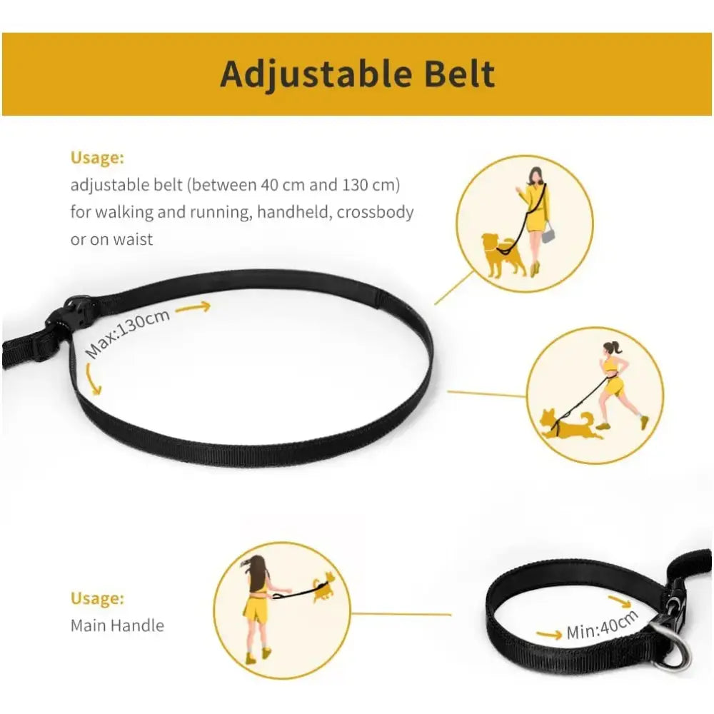 Nylon Hands-Free Dog Leash (2.5×250cm)