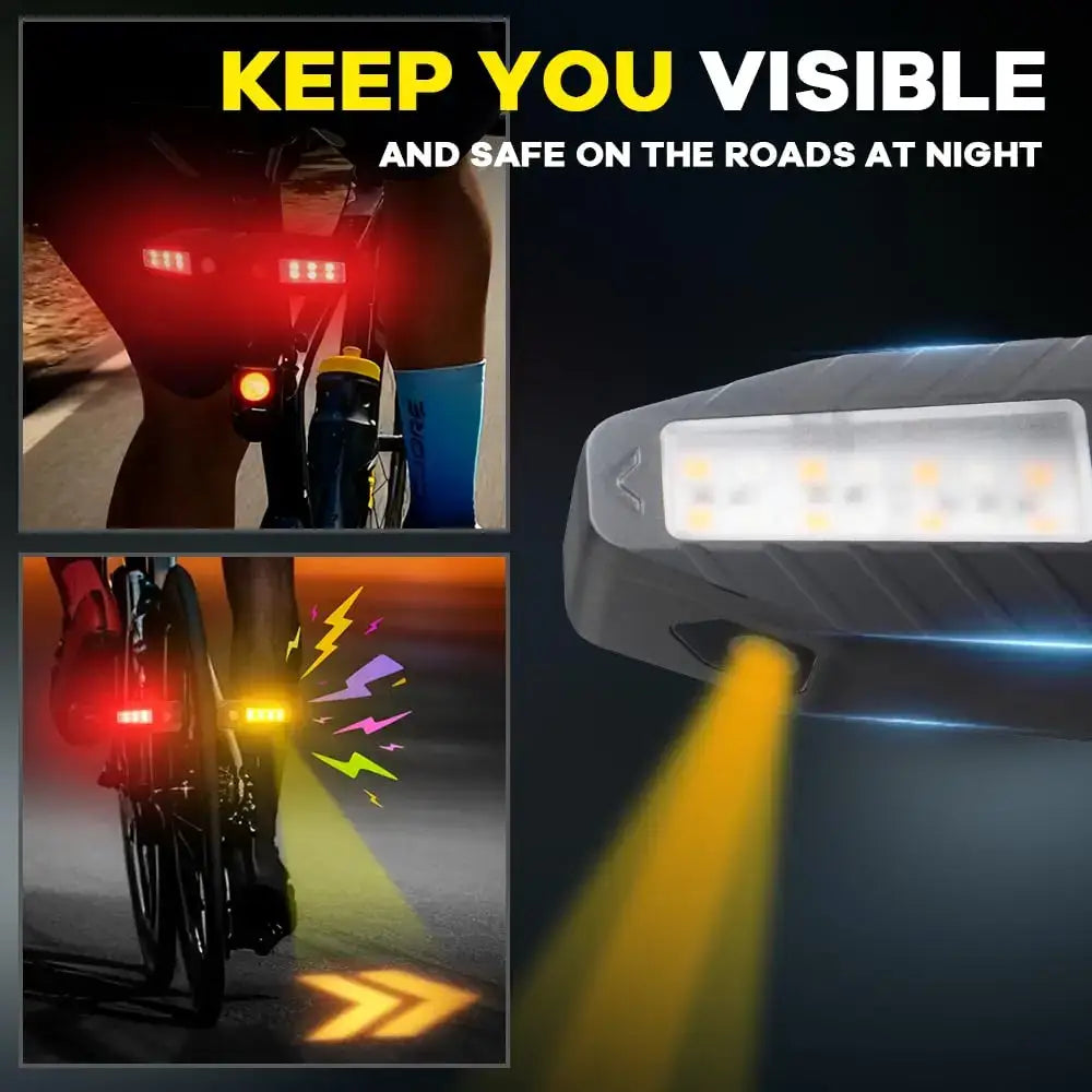 Wireless Remote-Controlled Bike Tail Light with Turn Signals (Waterproof)