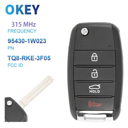 Remote Car Key Fob 315/433MHz for Kia Forte (2017–2018) TQ8-RKE-3F05 / OSLOKA-OKA875T