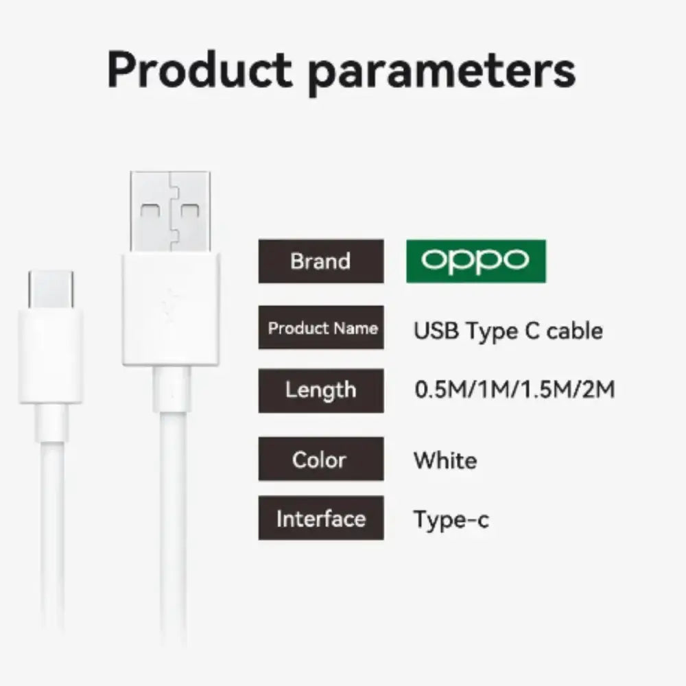 Oppo 65W Original Type-C Charger Cable