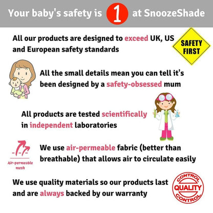 SnoozeShade - Original Buggy Blackout Shade Cover | Steel Trim