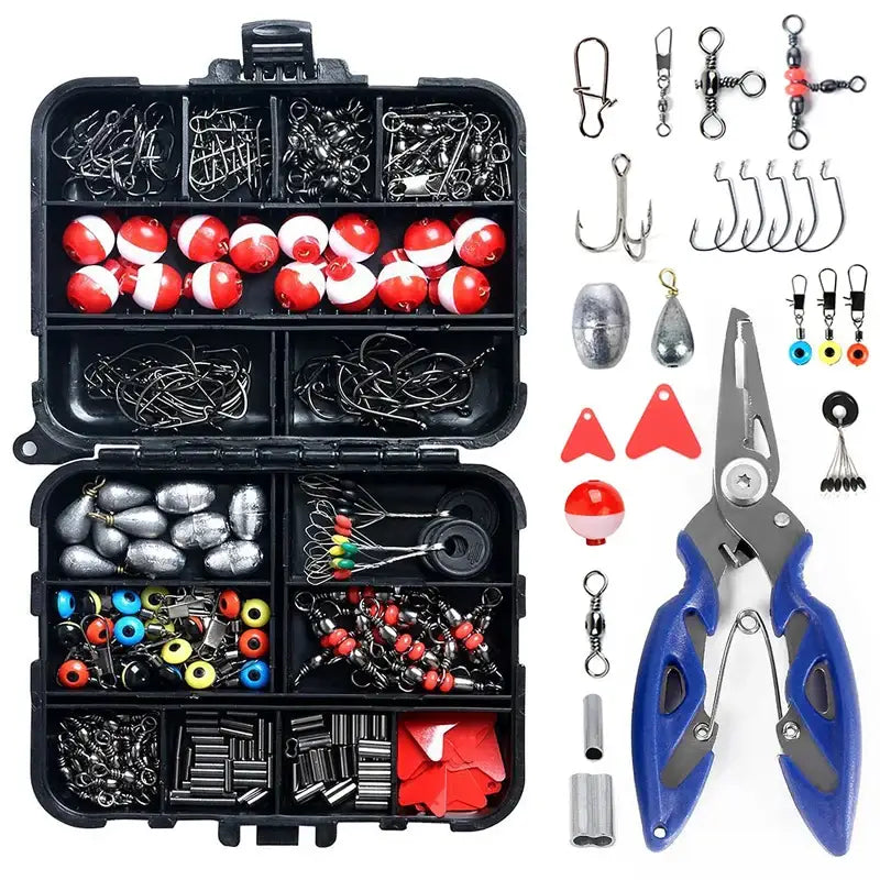 Outdoor Fishing Accessories Set with Tackle Box (263pcs)