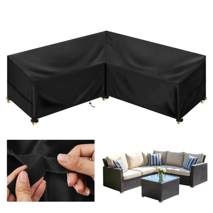 Outdoor Waterproof L-Shape Sofa Cover – Heavy-Duty Weather Protection (different sizes available)