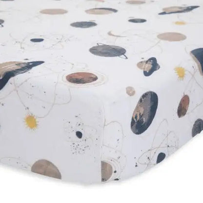 Little Unicorn Cotton Muslin Cot Sheet - Planetary - Babyonline