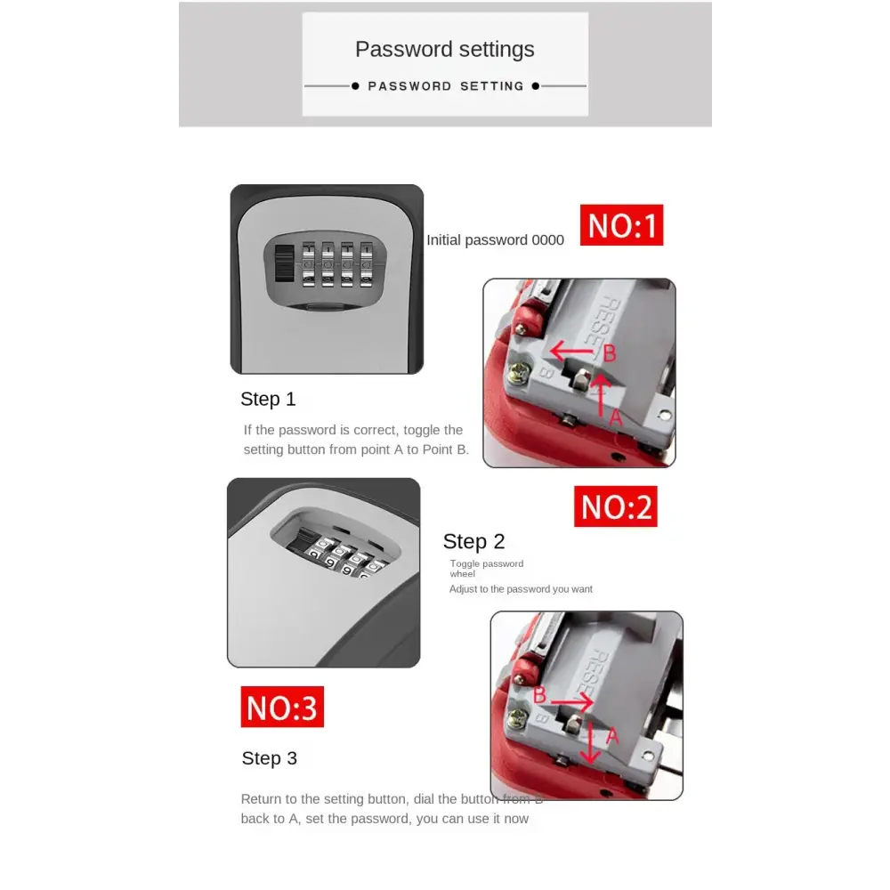 Key Lock Box (available in grey, black, red & blue)