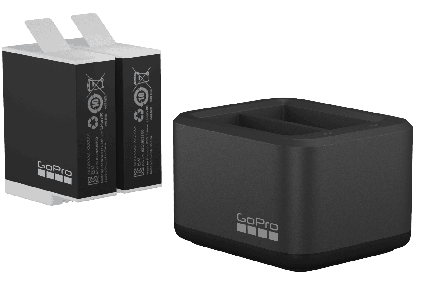 GoPro Hero10 / Hero9 Black Dual Battery Charger + Enduro Batteries - Actiontech