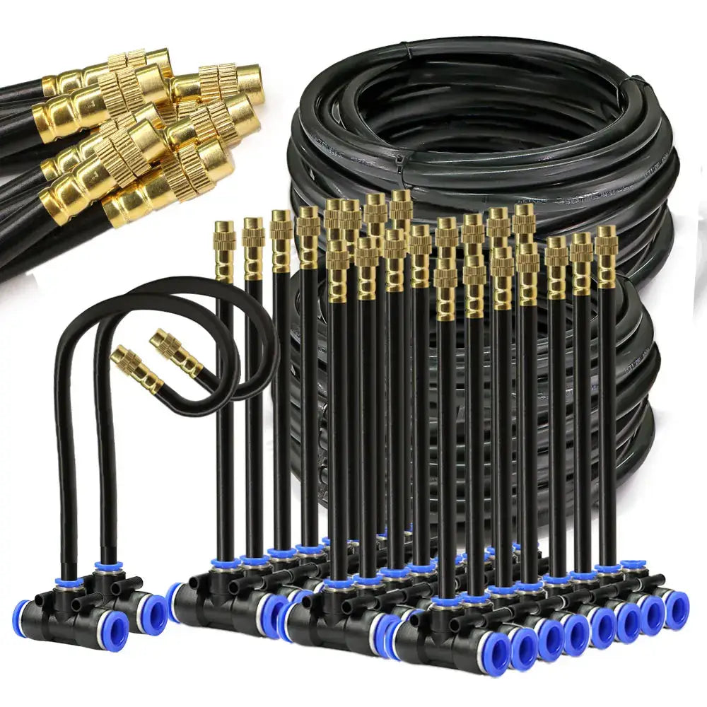 PE Hose with Adjustable Misting Sprayer & Pump Kit for Garden (different sizes available)