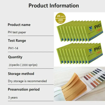 PH Litmus Paper Test Strips – 2000 Strips
