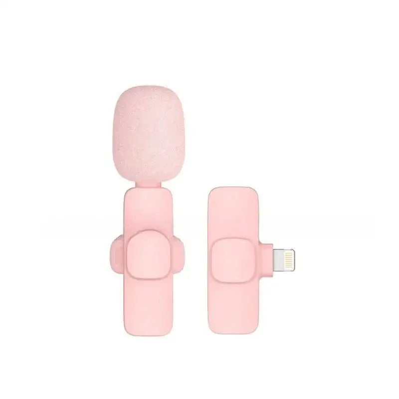 Pink Wireless Lavalier Mic for iPhone & Android (various type of sets available)