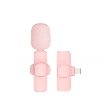 Pink Wireless Lavalier Mic for iPhone & Android (various type of sets available)