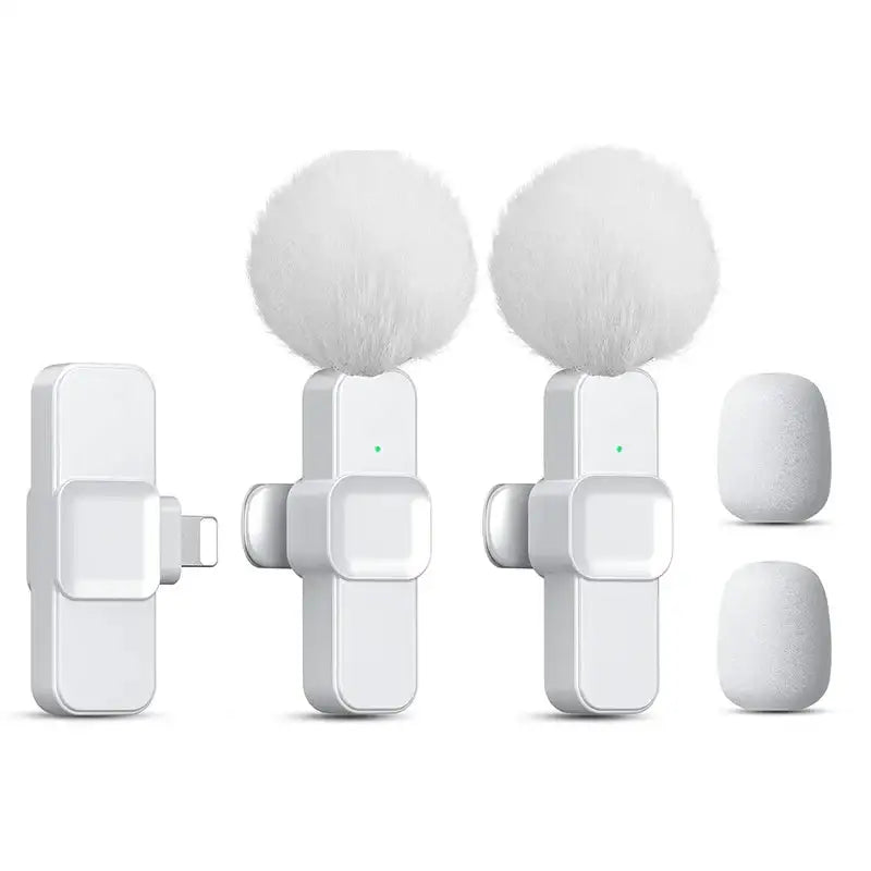 Pink Wireless Lavalier Mic for iPhone & Android (various type of sets available)