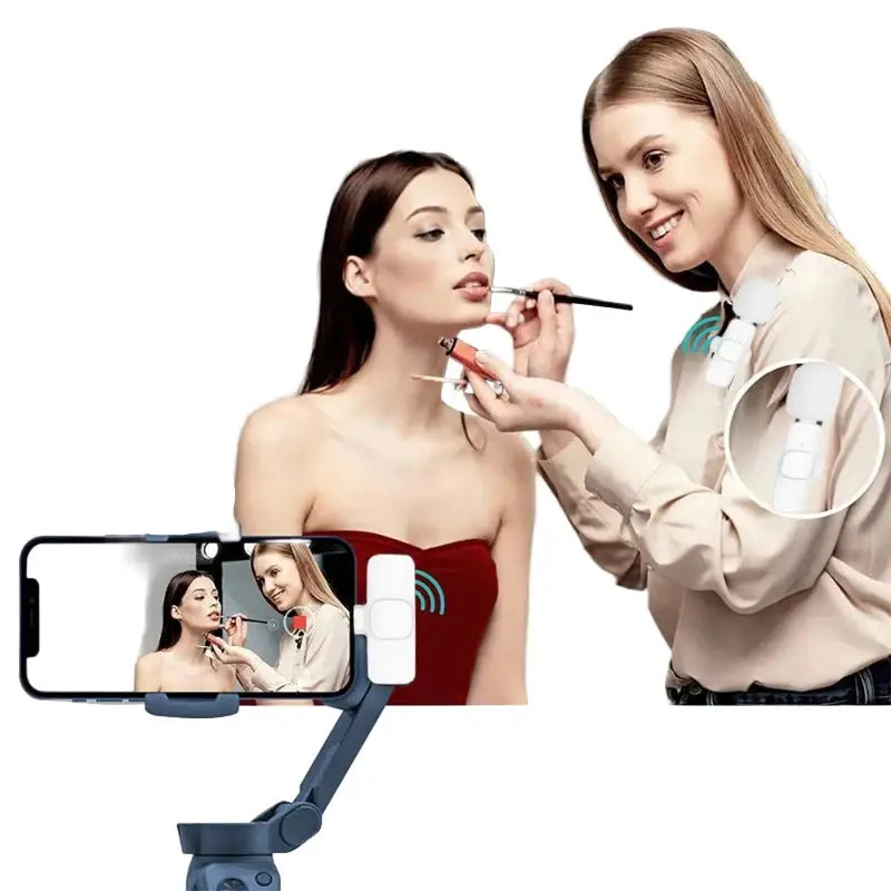Pink Wireless Lavalier Mic for iPhone & Android (various type of sets available)