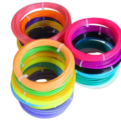 PLA 3D Pen Filament 50m – 10 Colours with Copy Painting Album