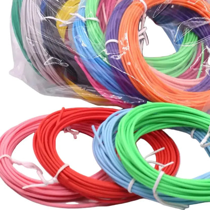 PLA 3D Pen Filament 50m – 10 Colours with Copy Painting Album