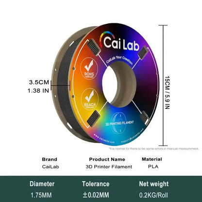 PLA 3D Printer Filament 1.75mm (200g) – High Toughness & Heat Resistant