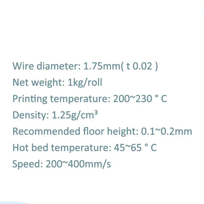 PLA+ High-Speed 3D Printer Filament 1.75mm (1KG) (different colours available)