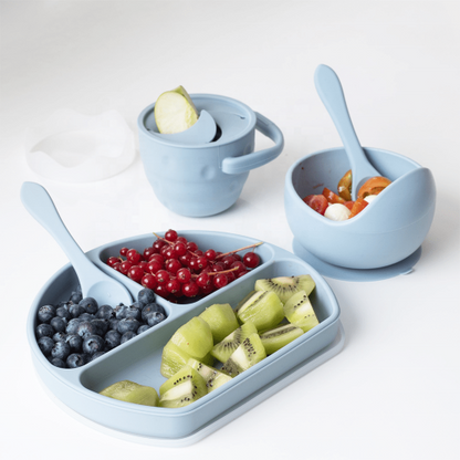 Sleepytot - Silicone Divided Plate + Cutlery