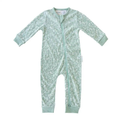 Woolbabe Merino/Organic Cotton PJ Suit - MOSS WILDERNESS - Babyonline