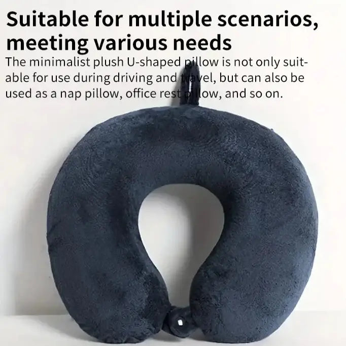 Plush U-Shaped Travel Neck Pillow (3 colours available)