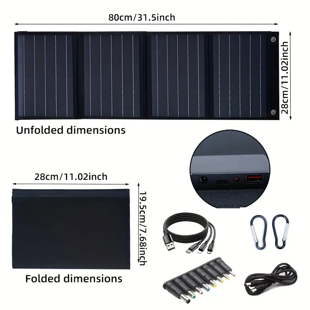 Portable 120W Solar Charging Panel Waterproof