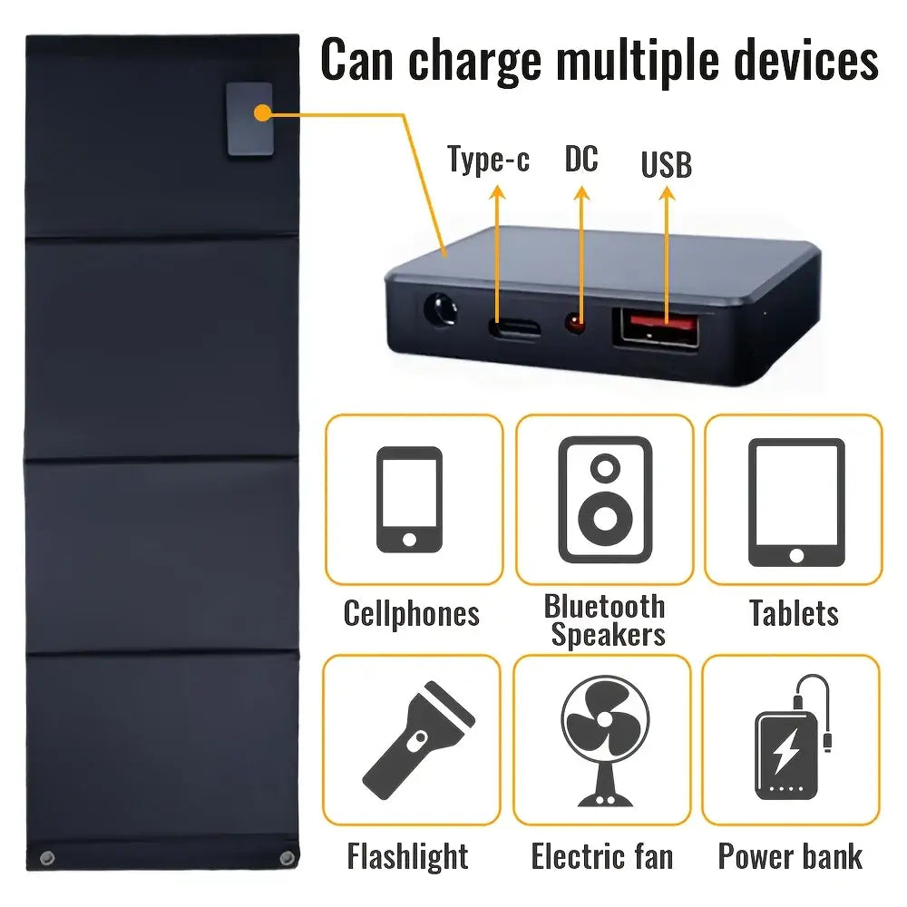 Portable 120W Solar Charging Panel Waterproof