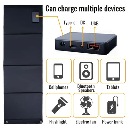 Portable 120W Solar Charging Panel Waterproof